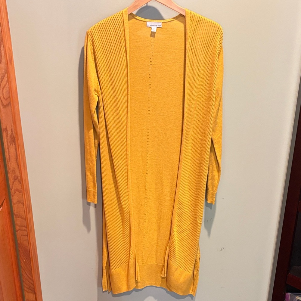 Allison Joy Mustard Open Front Cardigan